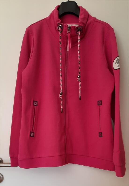 Serena Malin Sweatshirtjacke Stehkragen Berry