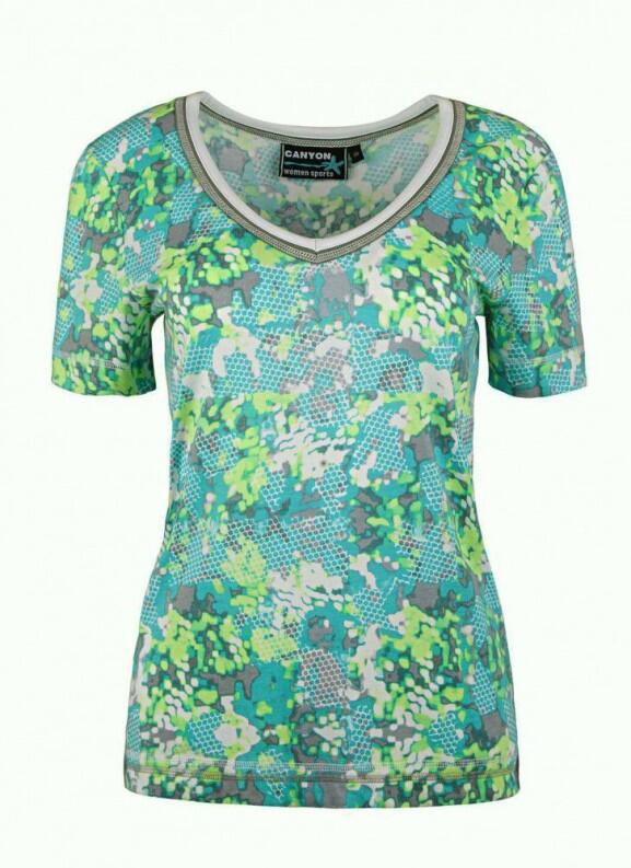 Canyon T-Shirt smaragd-citrus