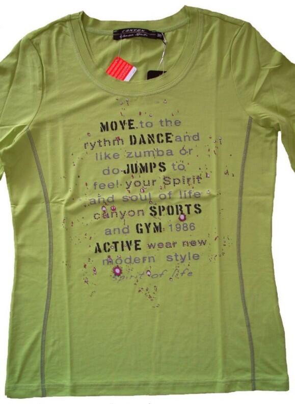 Canyon Women Sports T-Shirt Druck pistazie