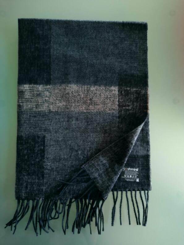 Fiebig Herren Cashminkschal Grautöne