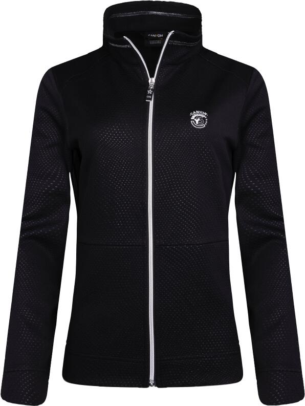 Canyon Damen Sweatjacke Prägedruck schwarz