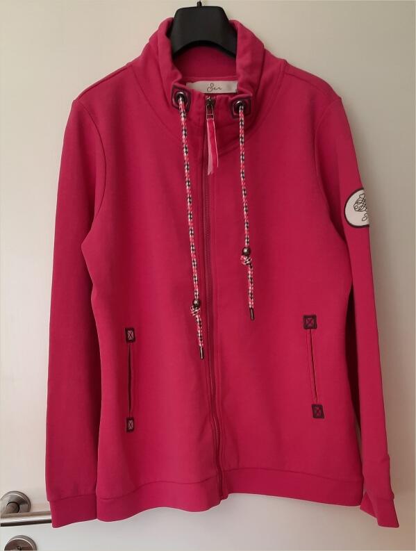Serena Malin Sweatshirtjacke Stehkragen Berry