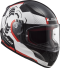 LS2 Helm Rapid Ghost FF353 white-black-red - seitliche Ansicht des Rapid Ghost