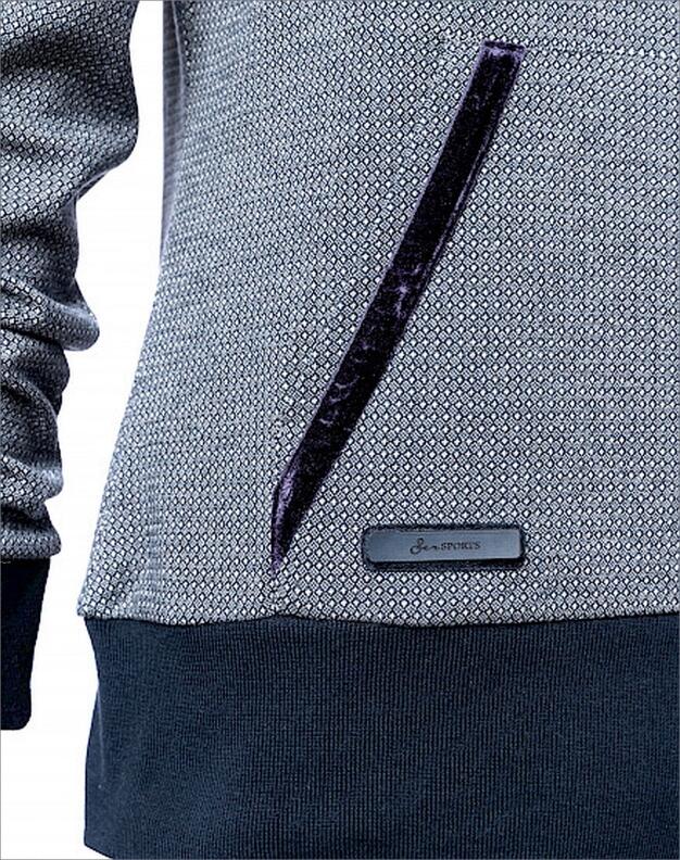 Serena Malin Sweatshirt mit Stehkragen navy