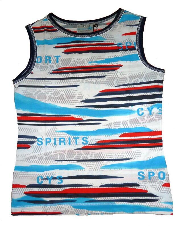 Canyon Women Sports Top blau-weiss-ozean-rot