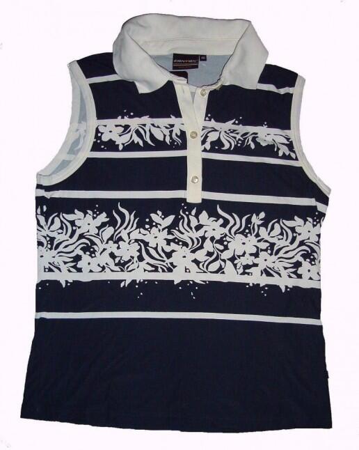 Canyon Polotop Tanktop weiss-marine Gr. 40