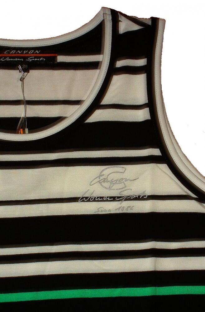 Canyon Top Tanktop schwarz-weiss-grün Gr.38