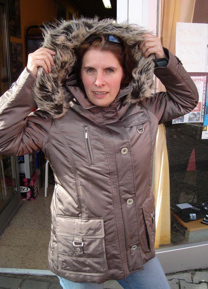 concept uk Jacke mit Pelzbesatz Imitat