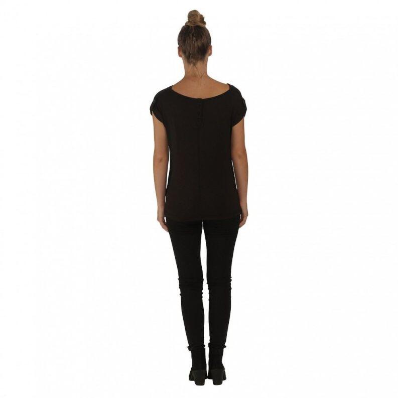 Regatta T-Shirt Nolana Wasserfallkragen black