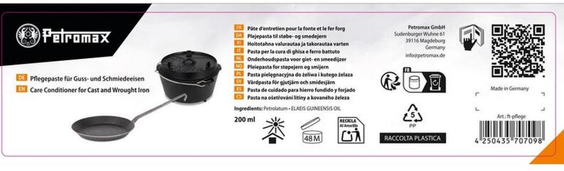 Petromax Einbrenn u. Pflegepaste für Dutch Oven 200 ml