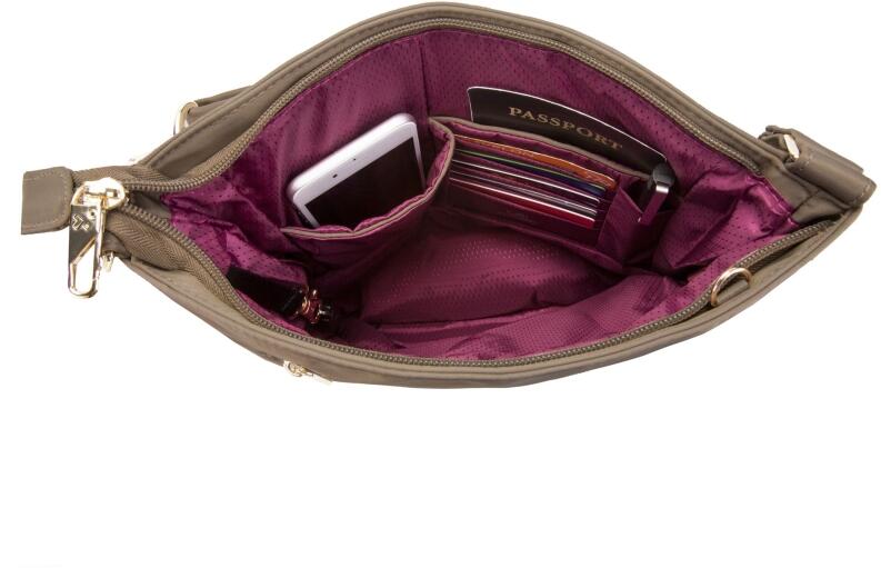 Travelon Umhängetasche Diebstahlsicher Tailored Slim