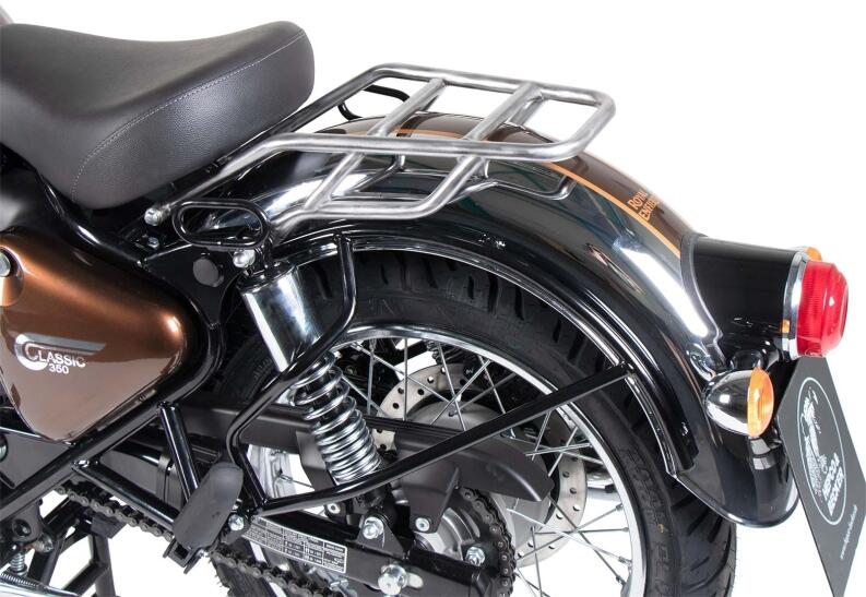 Rohrgepäckbrücke Royal Enfield Classic 350 ab BJ 2022 (ohne Soziussitz) - Farbe: chrom