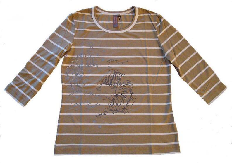 Canyon T-Shirt 3/4 Arm mit Print camel-weiss