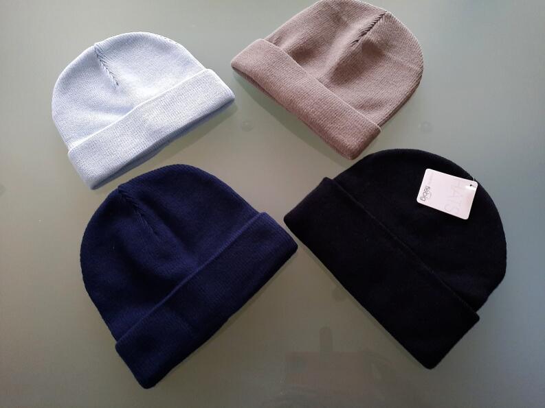 Fiebig Strickmütze uni mit Umschlag