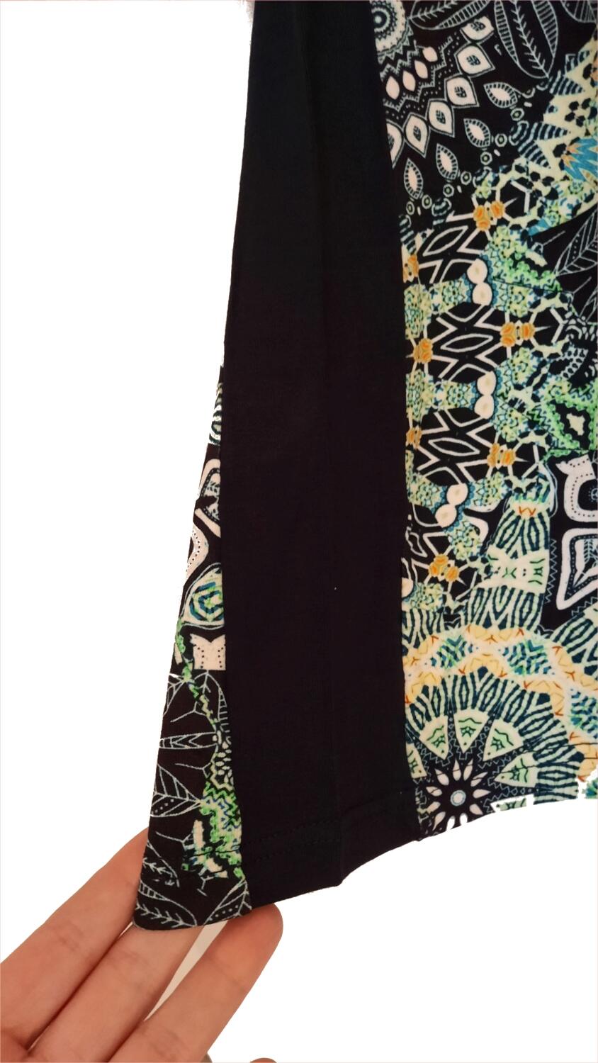 UNO PIU Damen Shirt dunkelblau-grün Schlankmacher