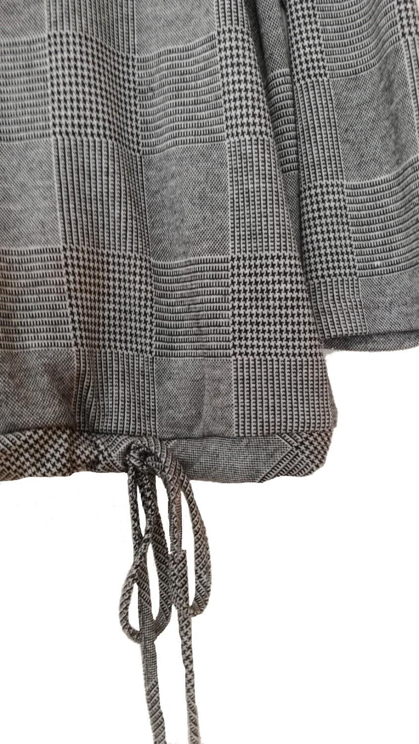 Seidel Blusenshirt schwarz-grau Glencheck kariert