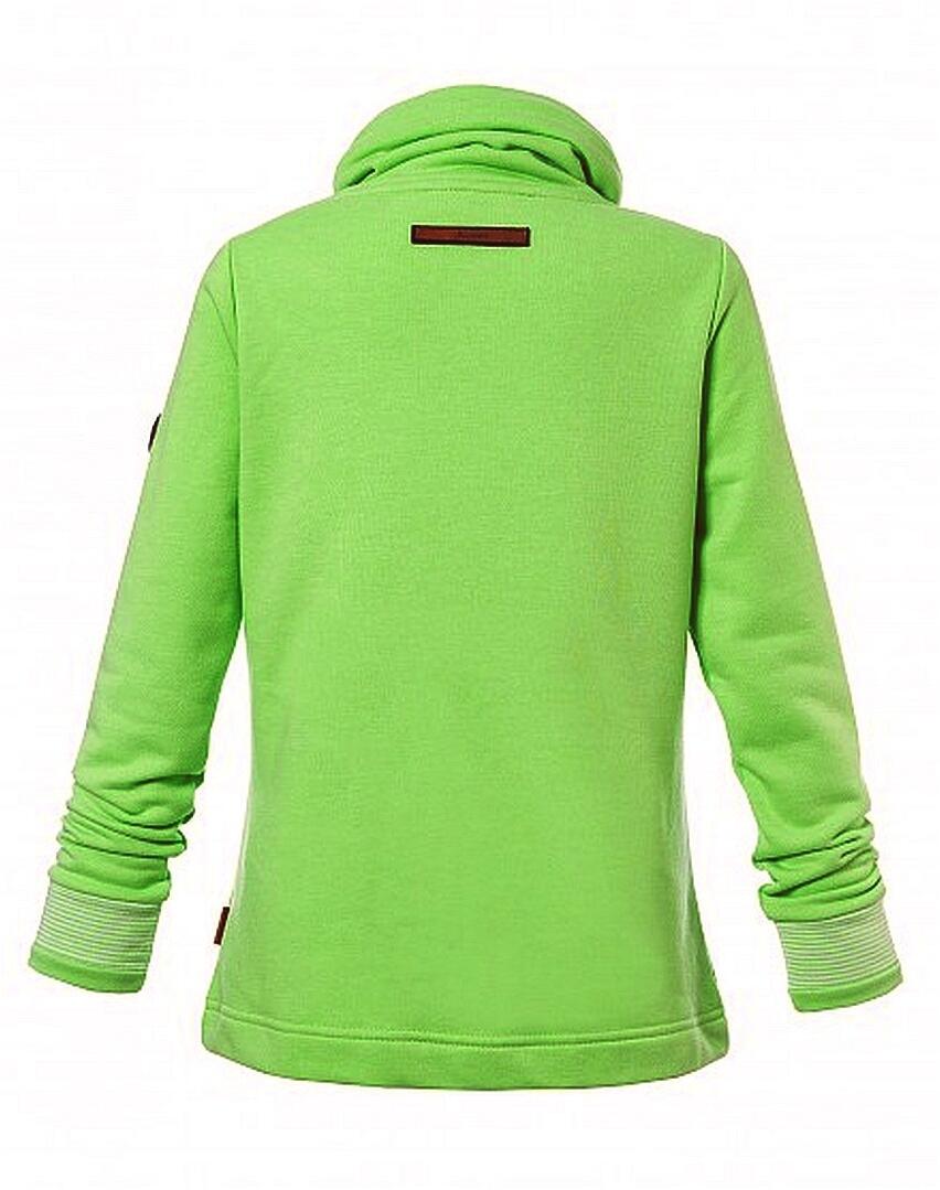 Serena Malin Sweatshirt mit Tulpenkragen apfelgrün