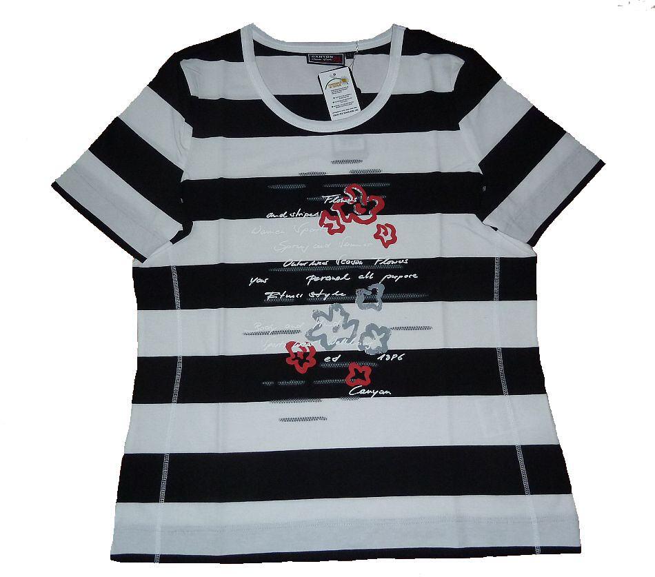 Canyon T-Shirt schwarz-weiss Print